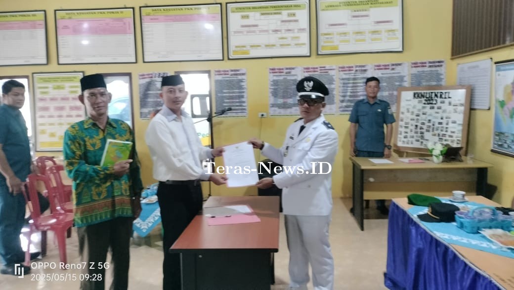 Kepala Kampung Negara Batin Burniat SH Lantik Satu Kepala Dusun Hasil Penjaringan dan Penyaringan